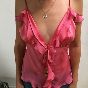 Roberto Cavalli silk blouse with charm